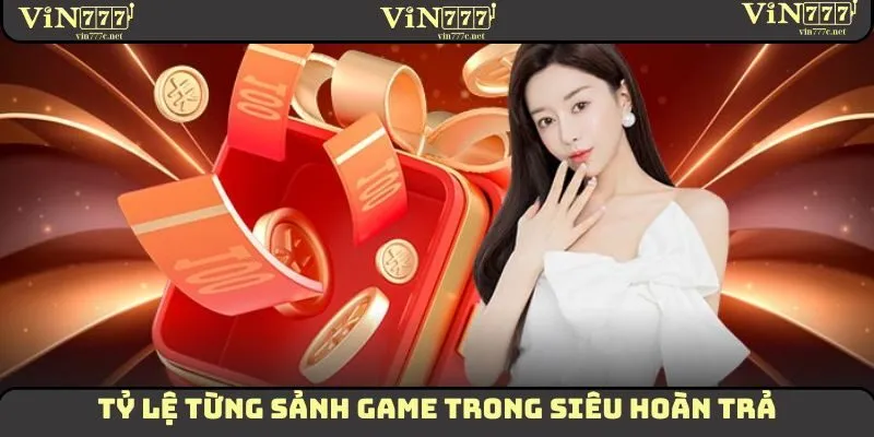 Siêu Hoàn Trả VIN777: Nạp Tiền Càng Lớn, Nhận Quà Càng Nhiều 2 Tỷ lệ từng sảnh game trong siêu hoàn trả mà hội viên nên hiểu